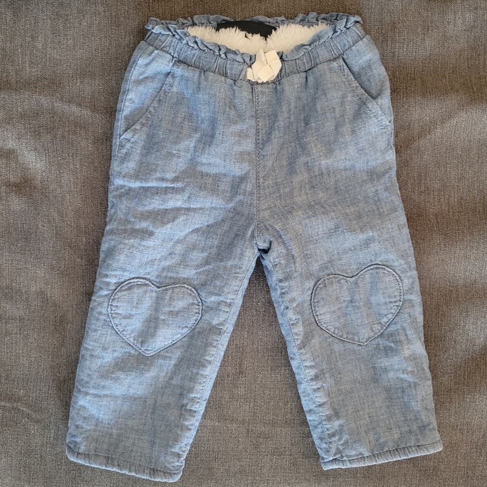 Baby Gap Sherpa Lined Faux Jeans 12-18 Months